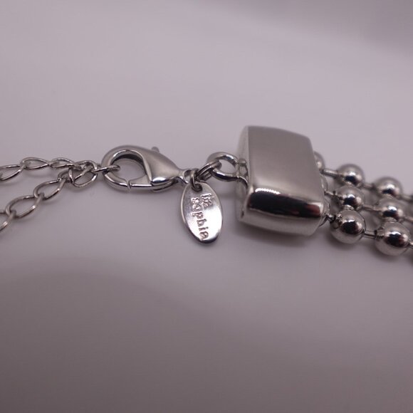 Lia Sophia Silver-tone and Yellow Cloud Burst Statement Necklace - Picture 7 of 9